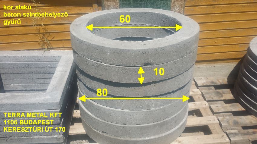 60 80 10 kerek beton szintbeemelo gyuru