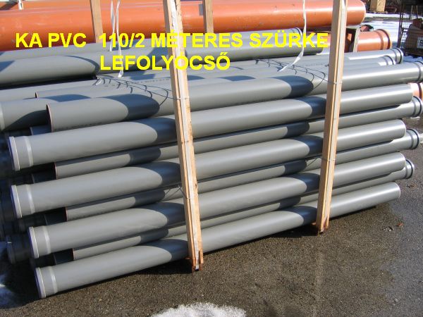 110 pvc szurke lefolyocso