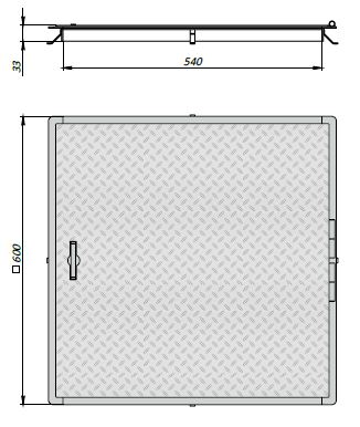 horganyzott aknafedlap 600 600 a15 vizorafedel