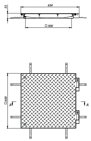 vizzaro horganyzott medence fedlap felnyithato 50 50 cm belmeret