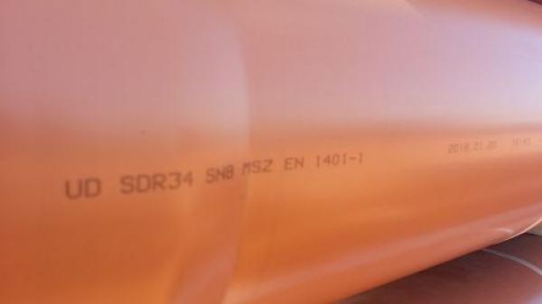 Kgem 315/5 méteres szabad gravitációs csatorna cső SN8 kN gyűrűmerevség